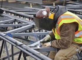 Contractor welding at National Air Force Museum