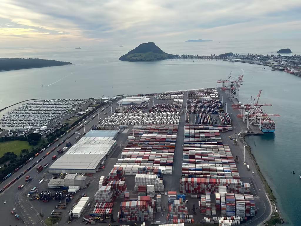 Port of Tauranga from the sky
