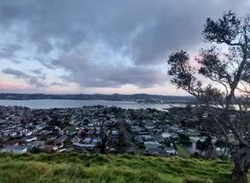 View of Mangere and Manukau Harbour from Mangere Mountain