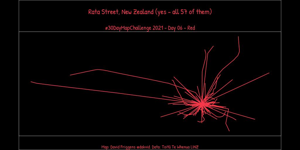 Map of Rata Street, New Zealand (yes - all 57 of them)