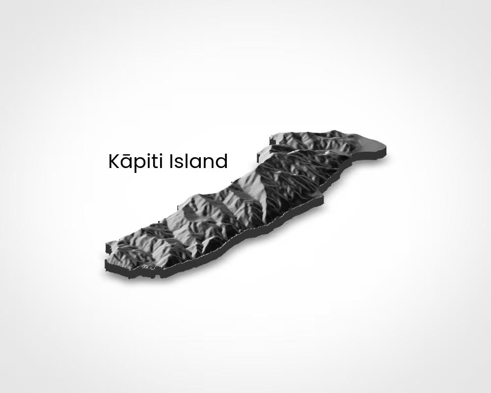 3d map of Kapiti Island