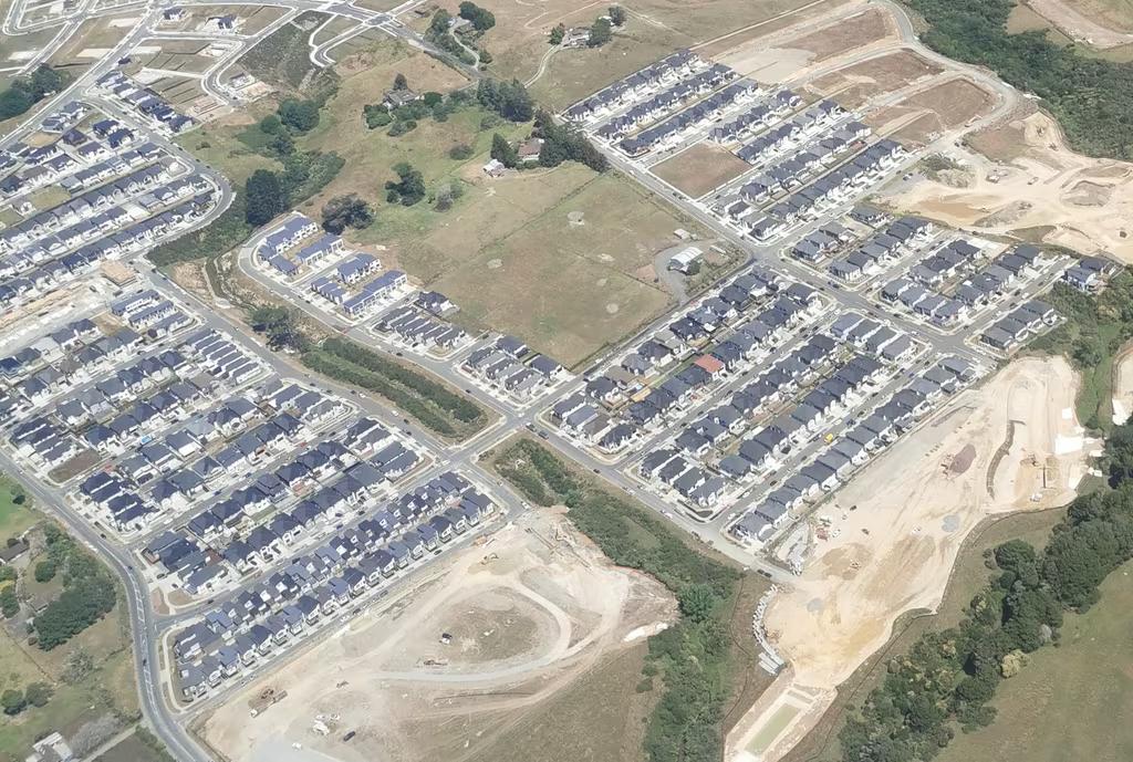 Housing development at Flat Bush, Auckland