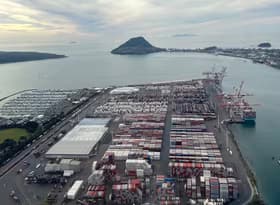 Port of Tauranga from the sky